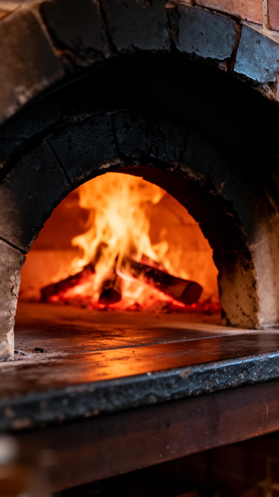 Forno a lenha aceso